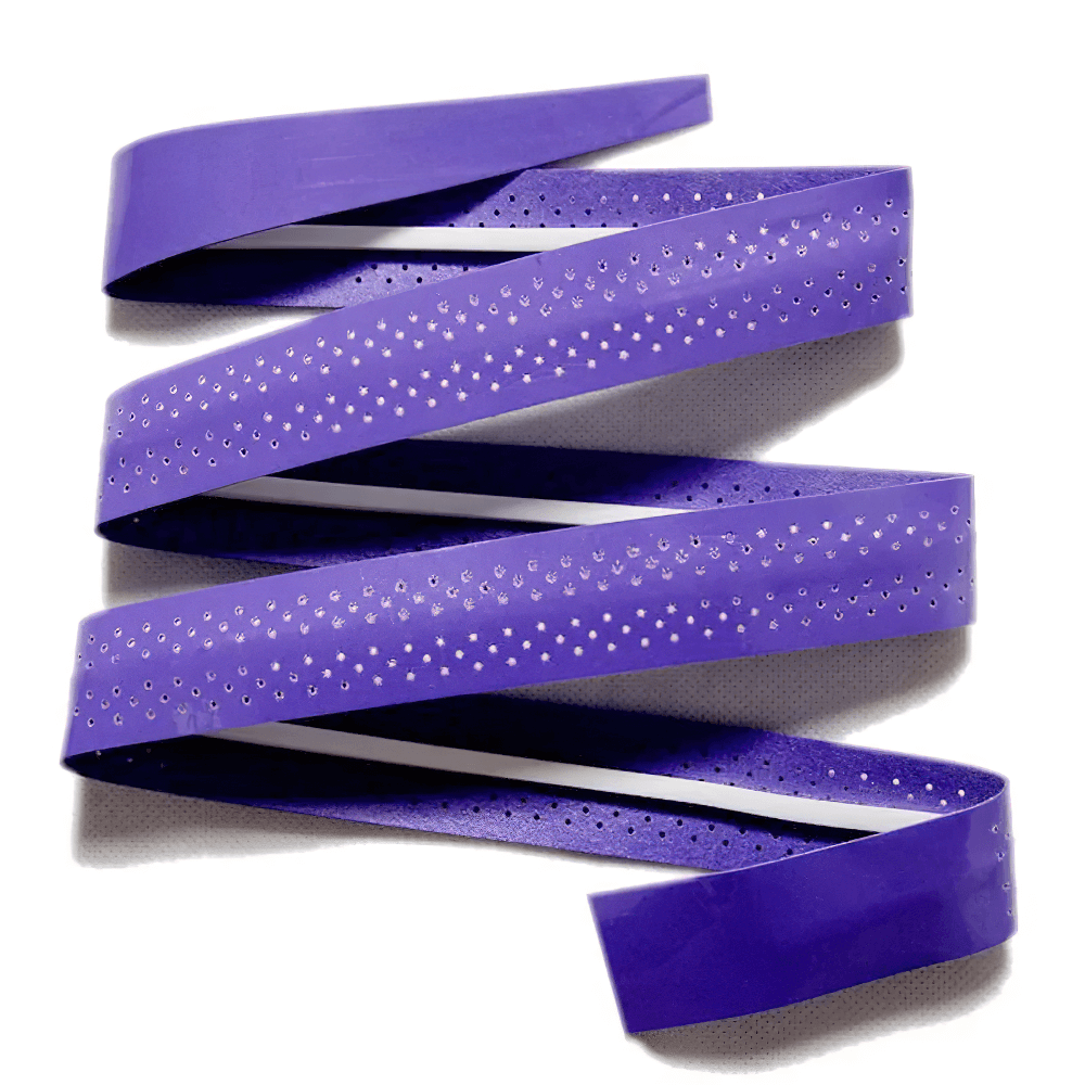 Perforated Sweat-Absorbent Racket Overgrip Tape - SF3450 in purple offers breathable, non-slip grip for tennis and badminton.